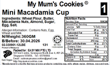 Load image into Gallery viewer, 1. MINI MACADAMIA CUPS 澳洲坚果金杯 100pcs+-360g+-