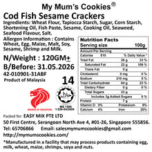 Load image into Gallery viewer, 6.  COD FISH SESAME CRACKERS 鳕鱼芝麻香酥片102g+-
